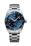 LONGINES Spirit Zulu Time Automatic GMT Silver Stainless Steel Bracelet