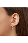 CHIARA FERRAGNI First Love Rhodium Plated Hoop Earrings with Heart