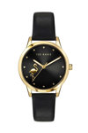 TED BAKER Fitzrovia Flamingo Black Leather Strap