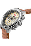 DUCATI CORSE Campione Dual Time Brown Leather Strap