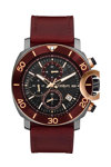 CERRUTI Positano Chronograph Bordeaux Leather Strap