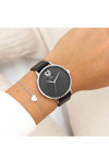 OOZOO Timepieces Black Leather Strap