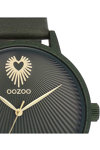 OOZOO Timepieces Green Leather Strap