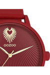 OOZOO Timepieces Red Leather Strap