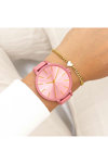 OOZOO Timepieces Pink Leather Strap