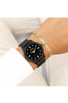 OOZOO Timepieces Crystals Black Metallic Bracelet