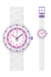 FLIK FLAK Gameland Level Milky with White Silicone Strap