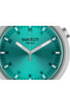 SWATCH Big Bold Irony Aqua Shimmer Silver Stainless Steel Bracelet