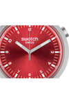 SWATCH Big Bold Irony Scarlet Shimmer Silver Stainless Steel Bracelet