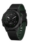 MARQ Golfer (Gen 2) Carbon Edition Leather/FKM Hybrid Black/Green Strap