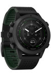 MARQ Golfer (Gen 2) Carbon Edition Leather/FKM Hybrid Black/Green Strap