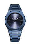 D1 MILANO Ultra Thin Blue Stainless Steel Bracelet