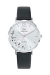 GO Mademoiselle Crystals Black Leather Strap