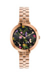 TED BAKER Amy Floral Rose Gold Stainless Steel Bracelet