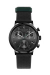 TED BAKER Cosmop Chronograph Black Leather Strap