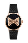 TED BAKER Phylipa Bow Black Leather Strap