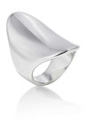 DOUKISSA NOMIKOU Silver Plated Stainless Steel Ring (No 12)