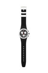 SWATCH Nothing Basic About Black Chronograph Black Silicone Strap