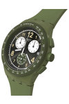 SWATCH Nothing Basic About Green Chronograph Green Silicone Strap