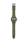 SWATCH Nothing Basic About Green Chronograph Green Silicone Strap