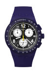 SWATCH Nothing Basic About Blue Chronograph Blue Silicone Strap