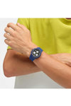 SWATCH Nothing Basic About Blue Chronograph Blue Silicone Strap