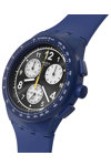 SWATCH Nothing Basic About Blue Chronograph Blue Silicone Strap