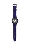 SWATCH Nothing Basic About Blue Chronograph Blue Silicone Strap