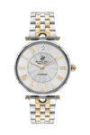 BEVERLY HILLS POLO CLUB Diamond Two Tone Stainless Steel Bracelet