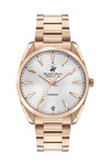 BEVERLY HILLS POLO CLUB Diamond Rose Gold Stainless Steel Bracelet