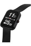 SECTOR S03 Pro Light Smartwatch Black Stainless Steel Bracelet Gift Set