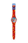 SWATCH Simpsons Wondrous Winter Wonderland Multicolor Silicone Strap