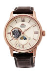 ORIENT Classic Sun and Moon Automatic Brown Leather Strap