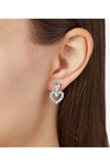 Σκουλαρίκια CHIARA FERRAGNI Infinity Love από επιροδιωμένο κράμα μετάλλων με καρδιά