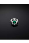 CHIARA FERRAGNI Emerald Rhodium Plated Ring with Zircons (No 12)