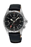 SEIKO Prospex Alpinist Automatic Dual Time GMT Black Leather Strap