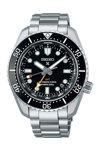 SEIKO Prospex Dark Depths Automatic Dual Time GMT Silver Stainless Steel Bracelet