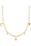 ESPRIT Holy 18ct Gold Plated Stainless Steel Necklace with Zircons