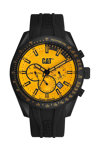 CATERPILLAR Oceania Dual Time Black Silicone Strap