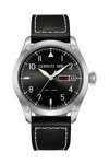 CERRUTI Borgatello Black Leather Strap