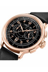 CERRUTI Dervio Chronograph Black Leather Strap