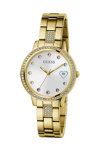 GUESS Three Of Hearts Crystals Gold Stainless Steel Bracelet