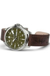 HAMILTON Khaki Aviation Pilot Automatic Brown Leather Strap