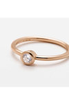 ESPRIT Purity Rose Gold Plated Sterling Silver Ring with Zircons (Νο 52)