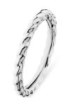 ESPRIT Twisted Rhodium Plated Sterling Silver Ring (Νο 52)