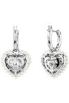 SWAROVSKI White Hyperbola drop earrings Heart