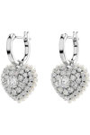 SWAROVSKI White Hyperbola drop earrings Heart