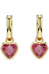 SWAROVSKI Red Chroma drop earrings Heart