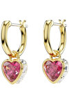 SWAROVSKI Red Chroma drop earrings Heart