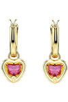 SWAROVSKI Red Chroma drop earrings Heart